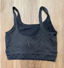 Nike Dri-FIT Sports Bra XS Black Quilted Lightweight Low Impact Gym Workout