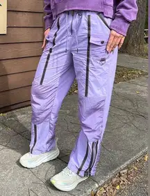 Free People FP Movement Moonbeam Cargo Pant Lilac Purple Womens Size Medium NWT