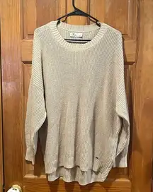 Hollister crew neck long sleeve pull over sweater size large .