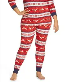 Nordstrom Red Reindeer Holiday Pajama Pants Leggings Size XL NWT