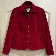 Live a Little Wine Red Suede Leather Blazer