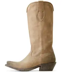 New NWT NIB Womens 7 Ariat Memphis Boot Western Burnt Taupe Suede Medium Brown