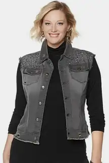 NWOT  SEVEN7 Studded VEST XS.