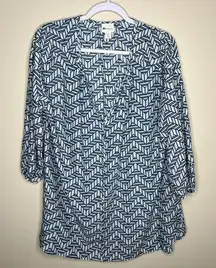 Stylus Chevron Lightweight V-Neck 3/4‎ Sleeve Top