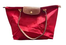 Longchamp Le Pliage Large Tote Bag‎ Red Nylon Shoulder Bag