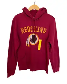 Majestic Redskins Logo Hooded Sweatshirt Women’s Size S Burgundy NFL Hoodie NWT