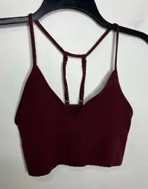 Anthropologie ribbed maroon‎ bralette model blend women’s size XXS/XS casual