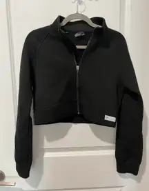 Gymshark Long‎ Sleeve Cropped Jacket - Black - Size Small