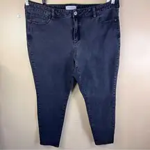 Lane Bryant Womens Plus Denim Black Jean Size 20R Straight Leg Casual Streetwear