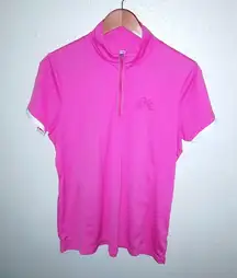 EP Golf XL Ladies Quarter Zip Shocking Pink Top