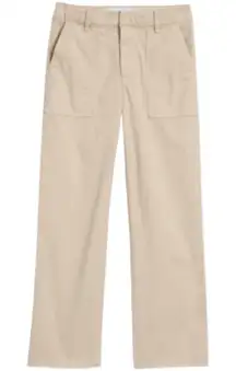Frank & Eileen Blackstone Utility Straight Leg Pants Cropped Ankle Twill Beige 4