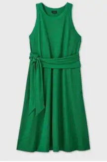 Who What Wear Green Ribbed Midi Dress, size M