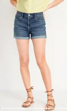 Semi-fitted Jean Shorts
