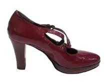 Aquatalia Red Patent Leather Pumps Heels Shoes