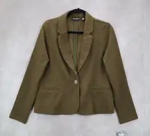 Nine Leonard Green Notched Business Casual Formal Coat Jacket Blazer Medium