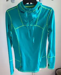 Kirkland Signature Blue Long Sleeve Fitted Hoodie with Tie Front