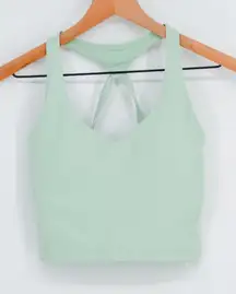 Gilly Hicks Active Recharge Strappy Back Plunge Tank Sports Bra Green Women's M