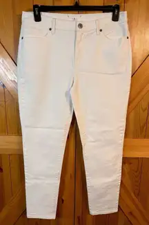 Lou & Grey White Slouchy Skinny Jeans Size 30 (4611)