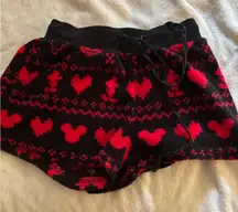 Disney Black and Red Patterned Lounge Shorts