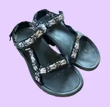 TEVA Women’s Hurricane 4 CITADEL Black Floral Sandals 🔥