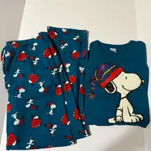 Peanuts Snoopy Puffer Coat Pajama Set