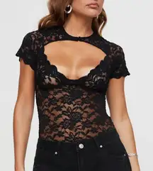 Princess Polly black lace bodysuit 