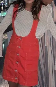 Forever 21 Red Overall Dress