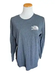 Womens The North Face Relaxed Fit Long Sleeve Logo Graphic Tee Shirt - Sz L