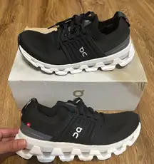 On Cloudswift black white running athletic training lace up shoes sneakers sz7