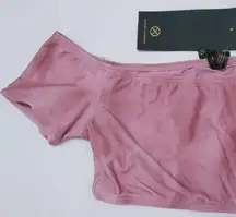 ViX Off-The-Shoulder Bikini Top Pink Tie Dye Print