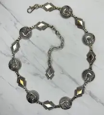 Chunky Studded Silver Tone Chain Belt Medium/Large (M/L) Adjustable ✨