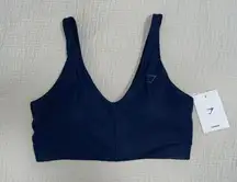 Ribbed Sports Bra - Navy