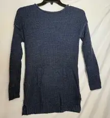 Y2K Daisy Fuentes Women's Blue Knit Sweater w/Front Pocket Size XS