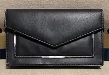 Taylor Brooke Large Black Envelope-Style Wallet/Clutch