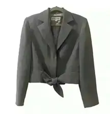 Women's Bloomingdales light purple cropped tie waist blazer size 4