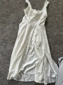 Amazon corset midi white dress 