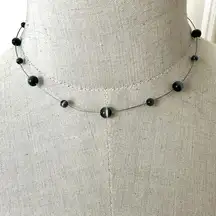 Kenneth Cole  Gray cats eye floating bead necklace