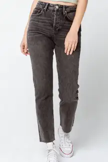 Urban Outfitters Dillon Slim Straight Jeans Distressed Black