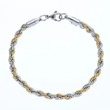 5mm Stainless Steel Twist Chain Bracelet