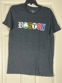 Chowdaheadz Mens M Shirt Boston Sports Teams Logo Celtics Red Sox Bruins Gray