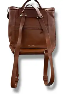 Cole Haan Grand Ambition‎ Convertible Backpack New British Tan Leather Bag Work