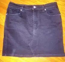 We the Free black denim skirt