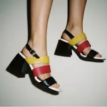 Rag & Bone Reese Block Heel Sandals in Color Multi