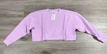 NEW We Wore What Women's Cropped Sweatshirt Size XS Lilac