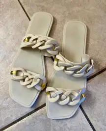 Altar’d State White Slide Sandals Size 10