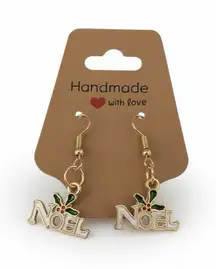 Handmade Christmas Noel Dangle Earrings