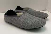 Mahabis Curve Slippers Slip On Felt Wool Organic Eco-Friendly Gripper Soles Grey