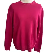 LL BEAN Sweater Womens Medium Knit Pullover Sweatshirt Pink Crew Neck pre
Owned