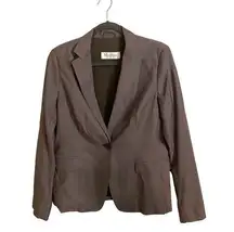 MaxMara Gray Single Button Blazer Size 14