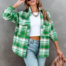 VICI | Lucky One Plaid Shacket